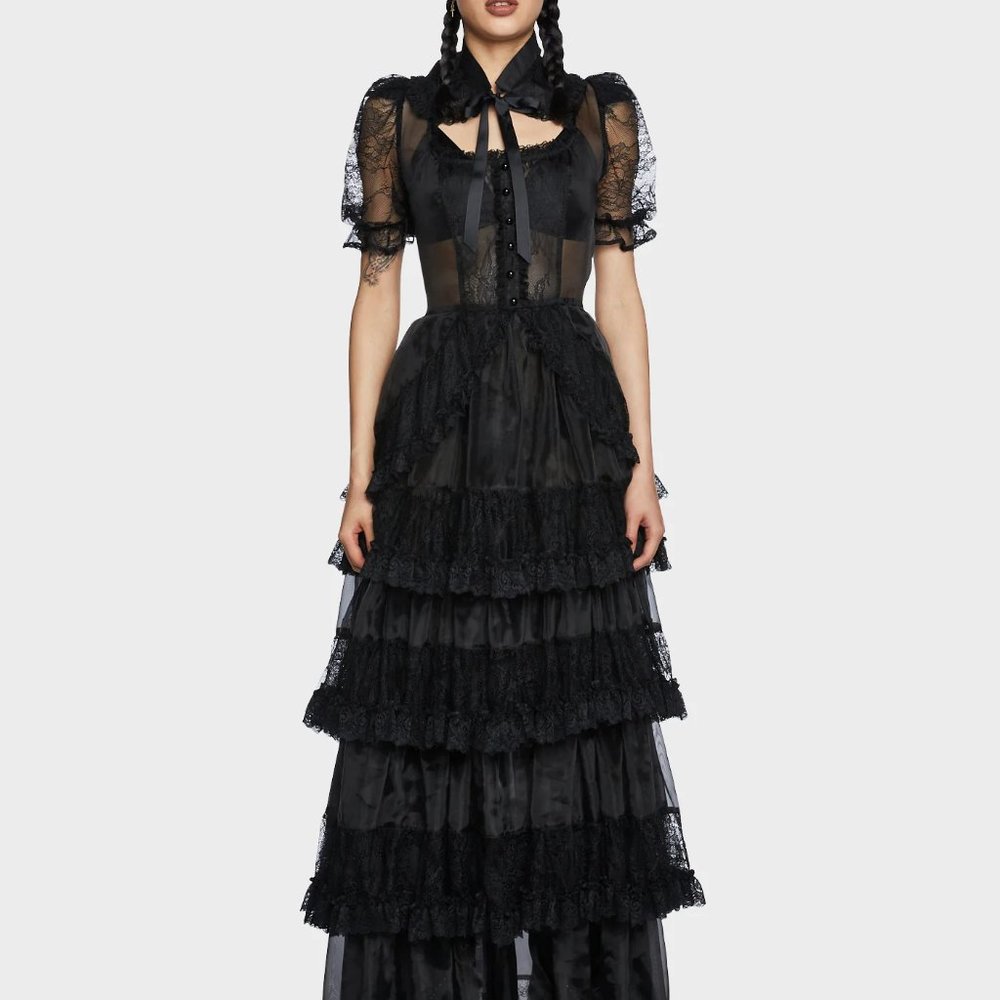 Current Mood - Pretty Imperfect Small Maxi Dress from Dolls Kill